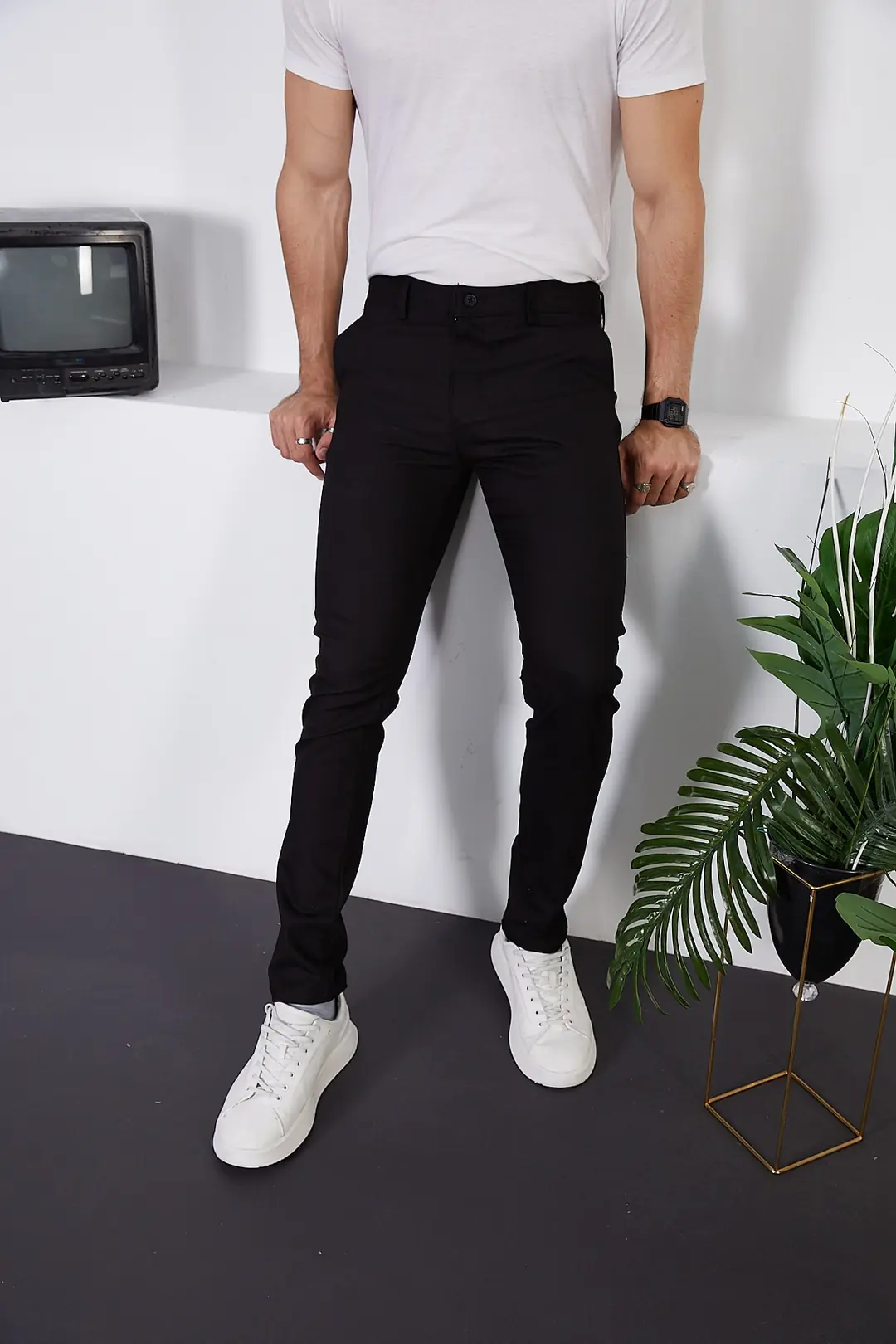 Erkek Chino Keten Fit Pantolon — görsel 2
