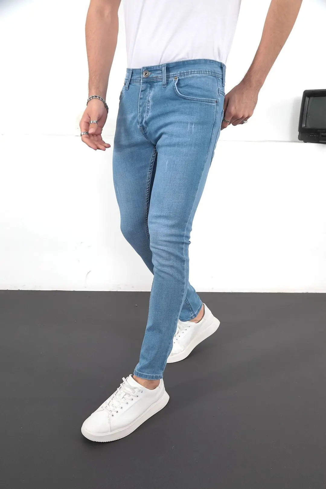 Erkek Likralı Denim Skinny Fit Jeans — görsel 3