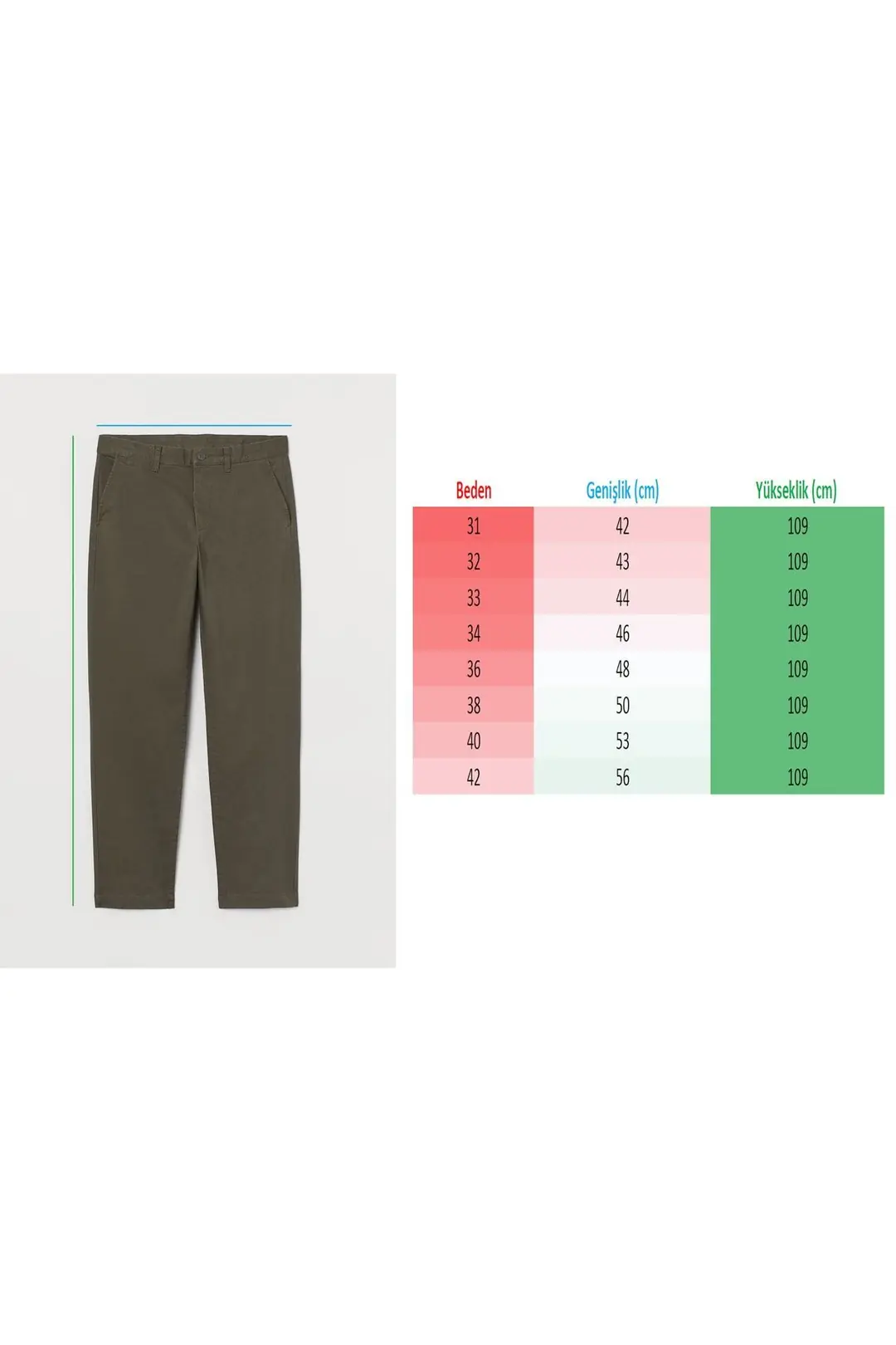 Erkek Slim Fit Chino Pantolon Lennberg — görsel 7