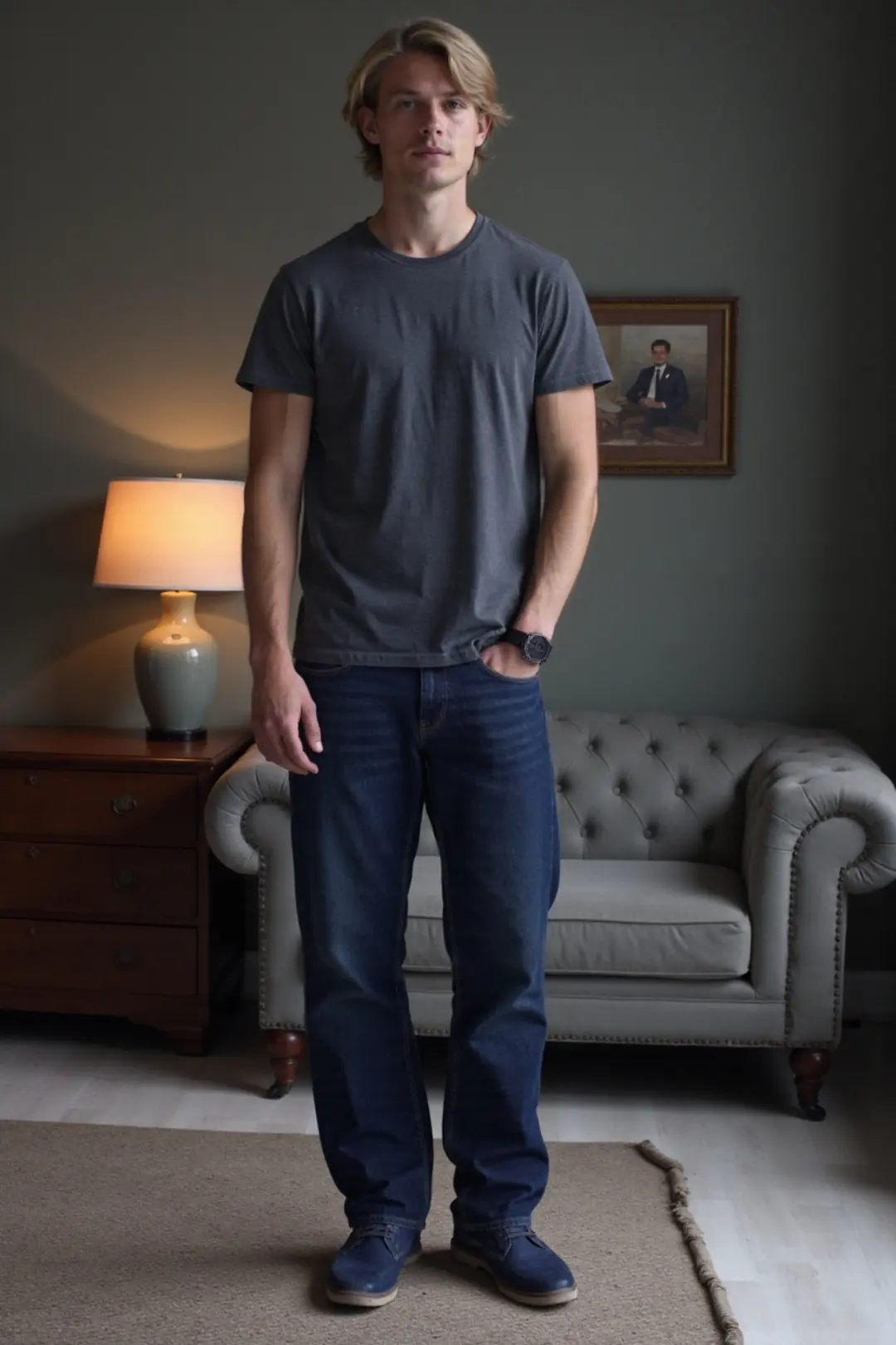 Erkek %100 Pamuk Straight Jeans — görsel 7