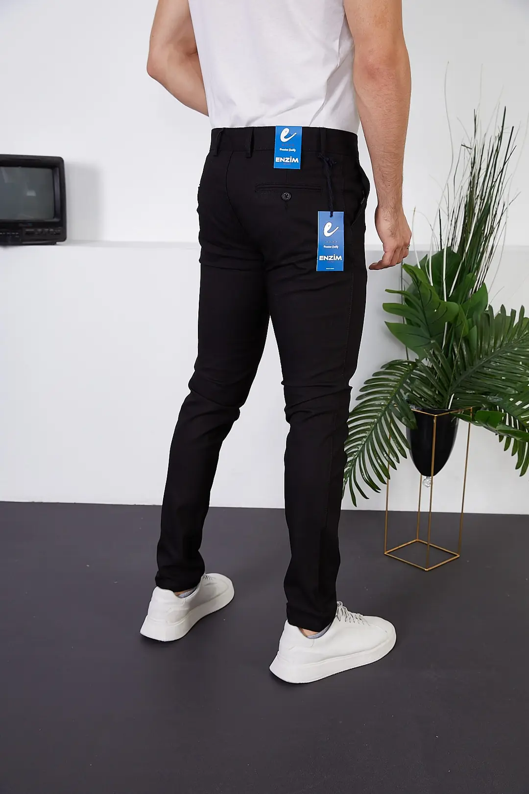 Erkek Chino Keten Fit Pantolon — görsel 5
