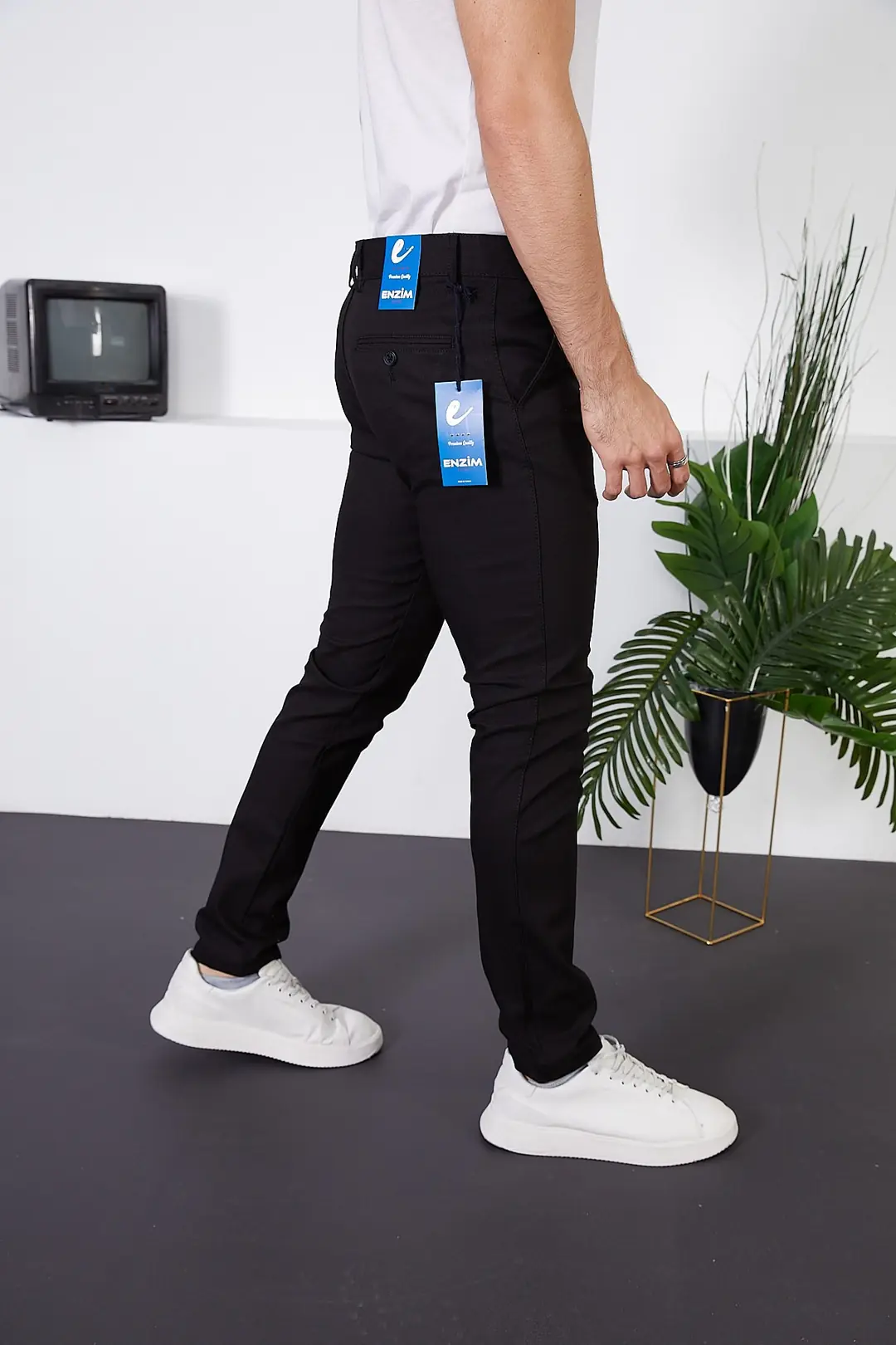 Erkek Chino Keten Fit Pantolon — görsel 4