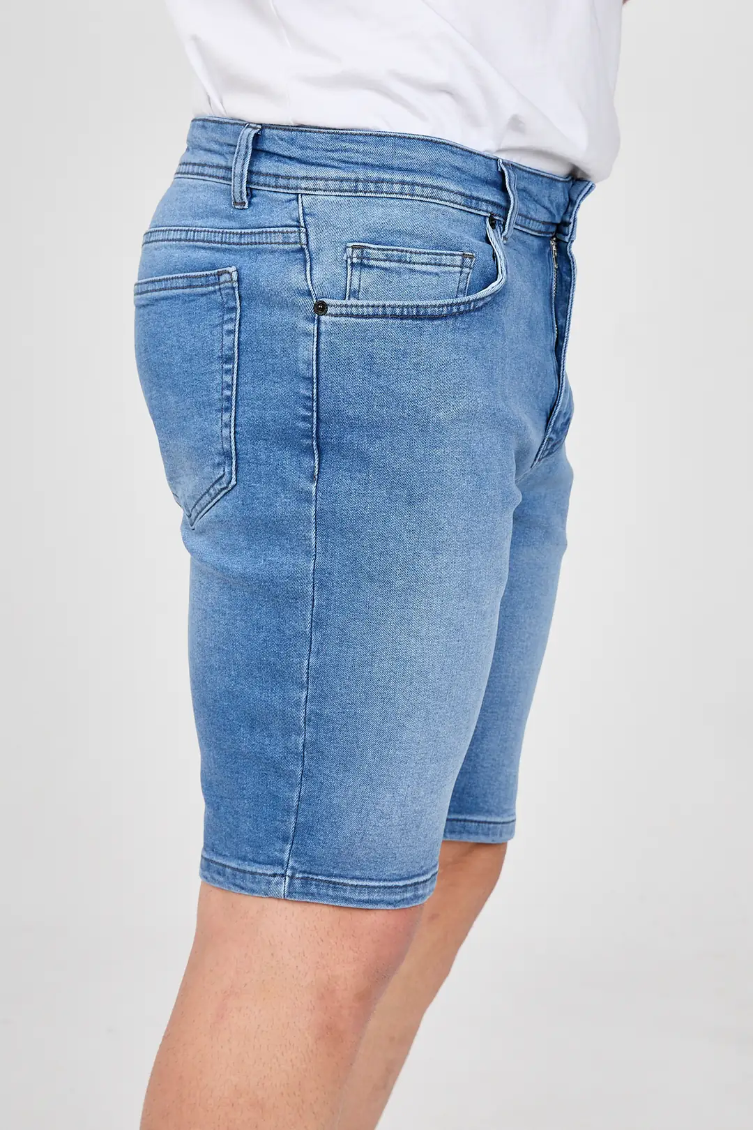 Erkek Slim Fit Kot Şort — görsel 5