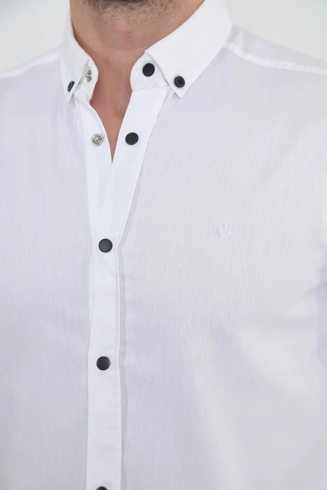 Erkek Slim Fit Kot Gömlek — görsel 7