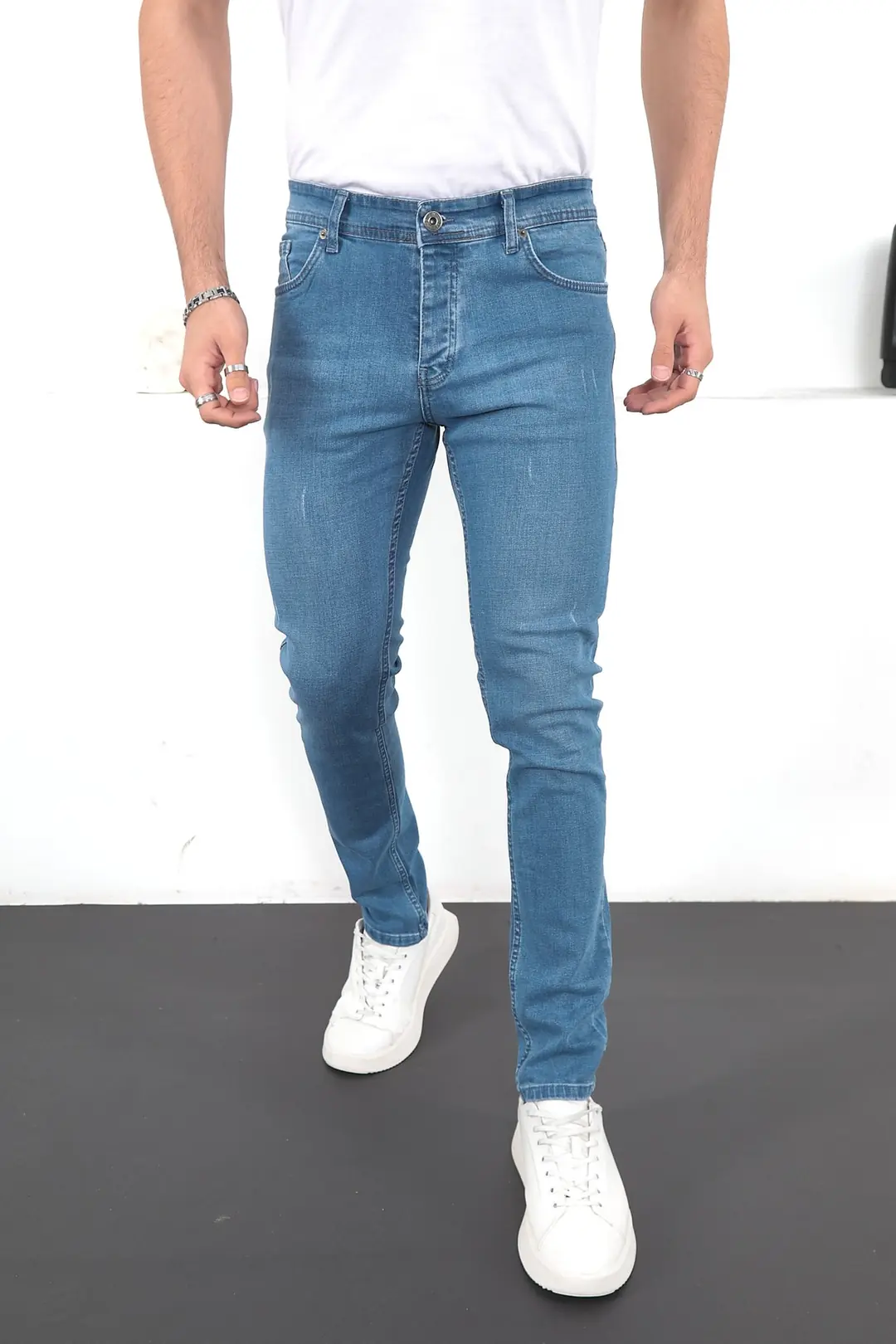 Erkek Likralı Denim Slim Fit Jeans — görsel 1