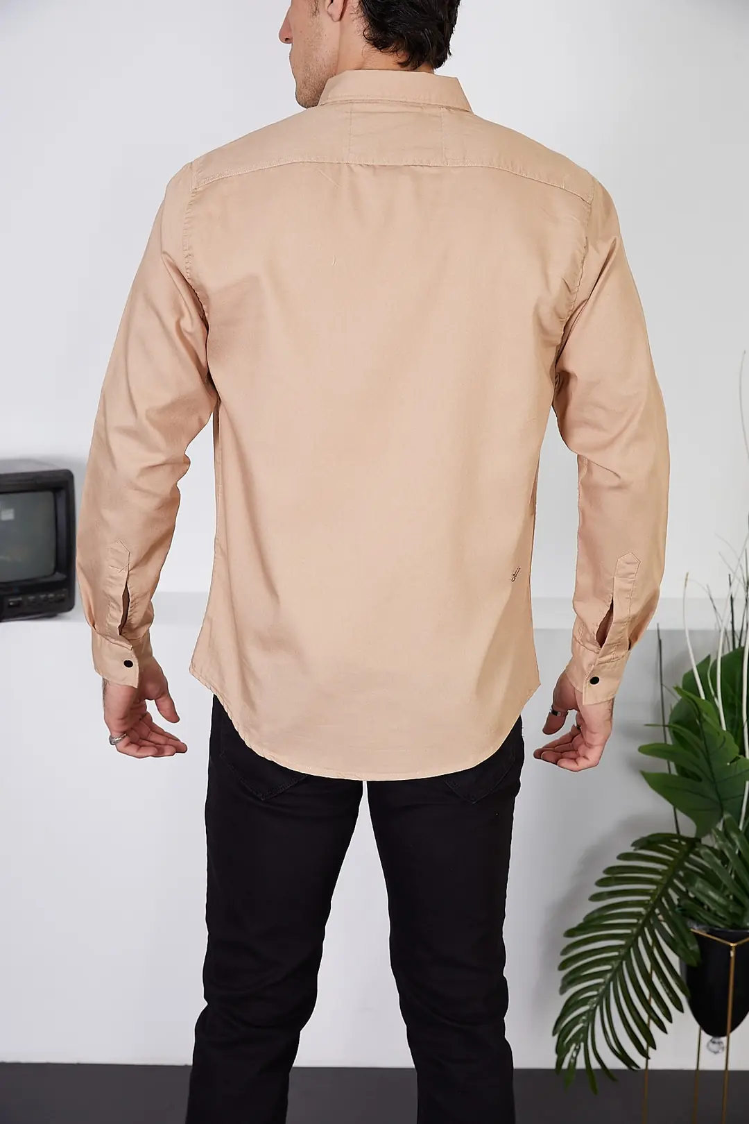 Erkek Slim Fit Kot Gömlek — görsel 4