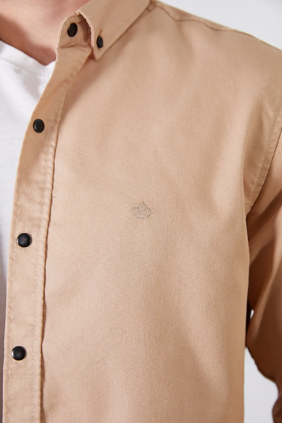 Erkek Slim Fit Kot Gömlek — görsel 5