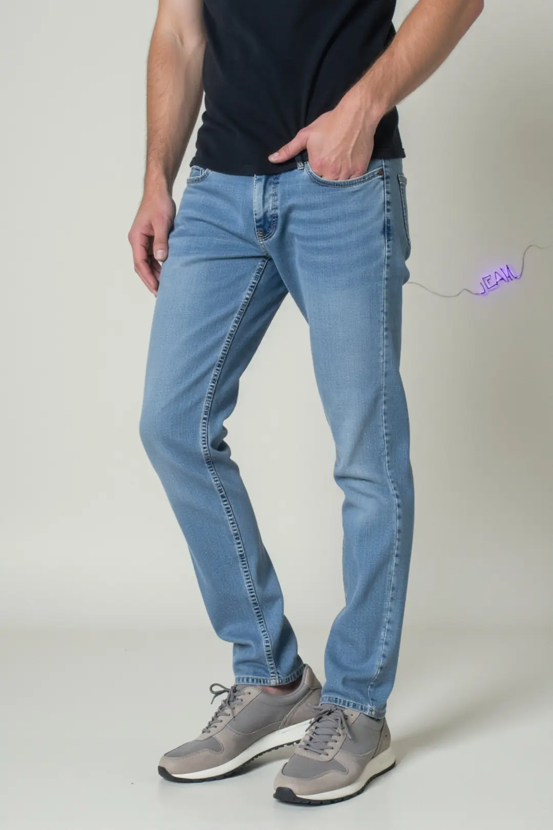 Erkek Likralı Denim Regular Fit Jeans — görsel 5