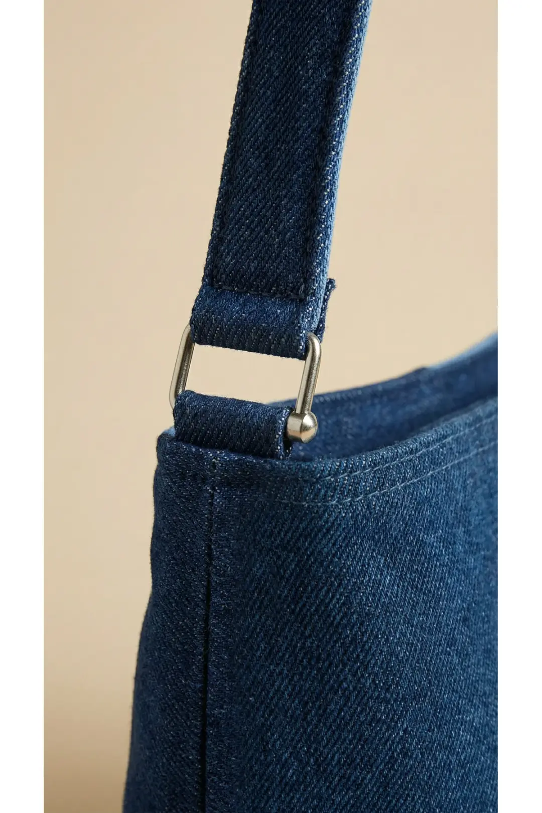 Kadın Kot Omuz Çantası Denim Kumaş Askılı Çanta — görsel 4