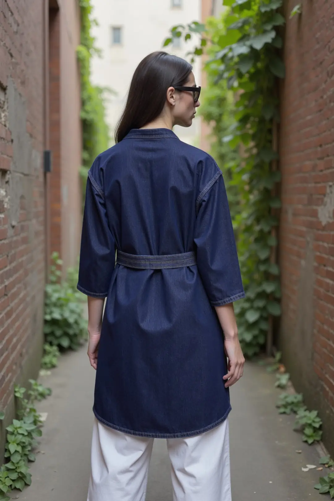 Kadın Denim Kimono — görsel 6