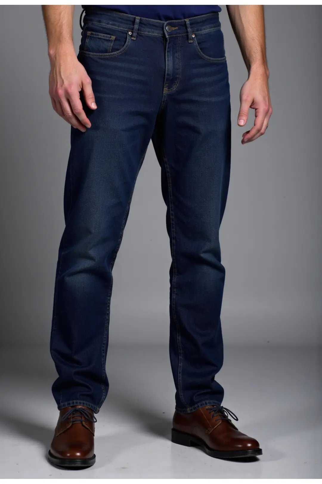 Erkek %100 Pamuk Straight Jeans — görsel 4