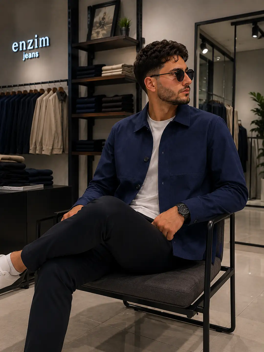 Erkek Gömlek Yaka Gabardin Mevsimlik Mont — görsel 2