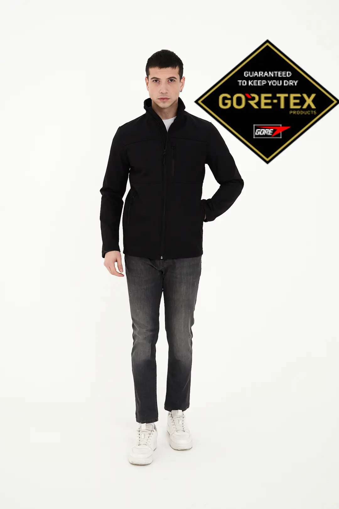 Erkek Softshell Mont İçi Polarlı Su Rüzgar Geçirmez Kışlık Outdoor Mont — görsel 1