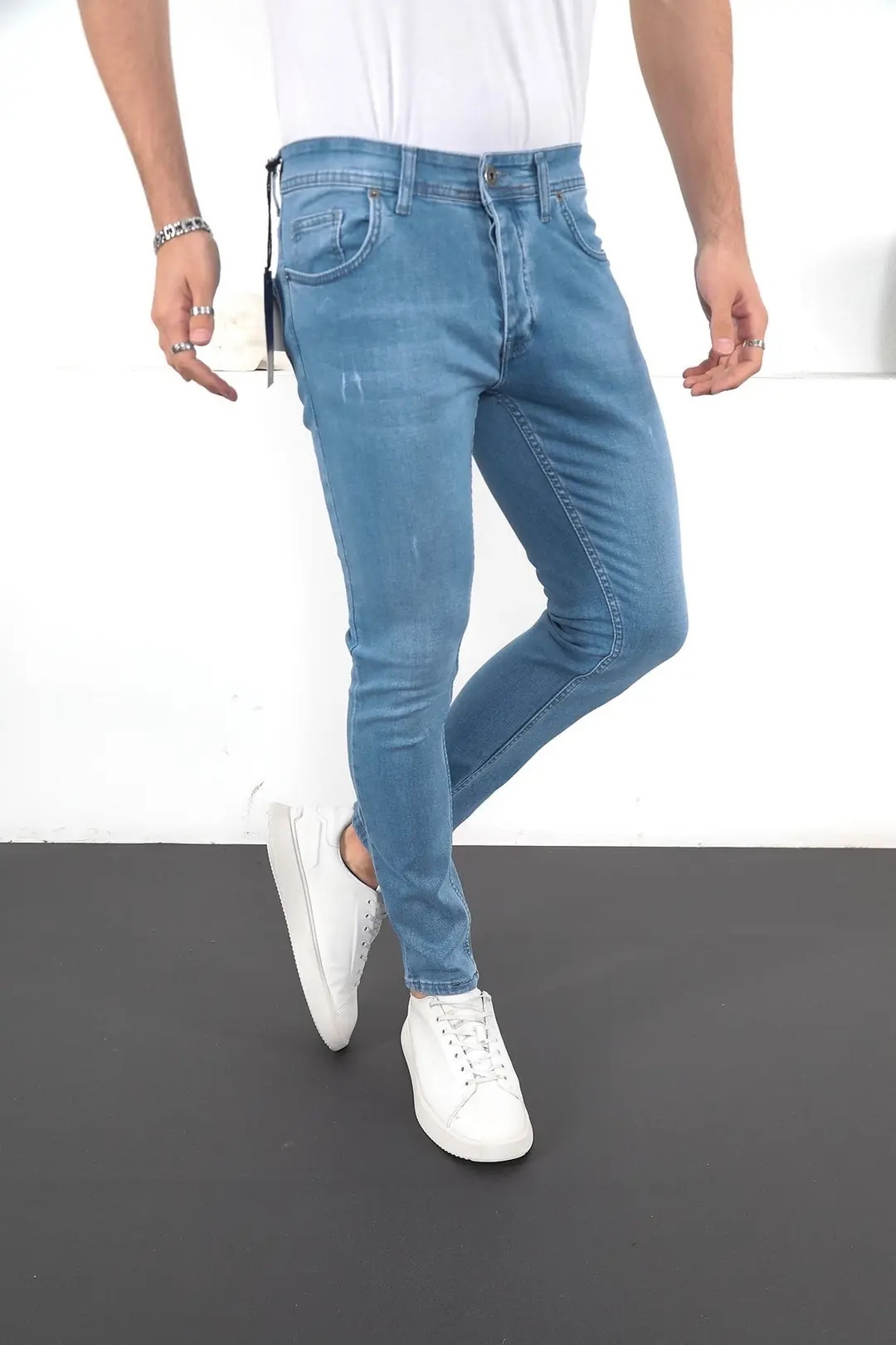 Erkek Likralı Denim Skinny Fit Jeans — görsel 2