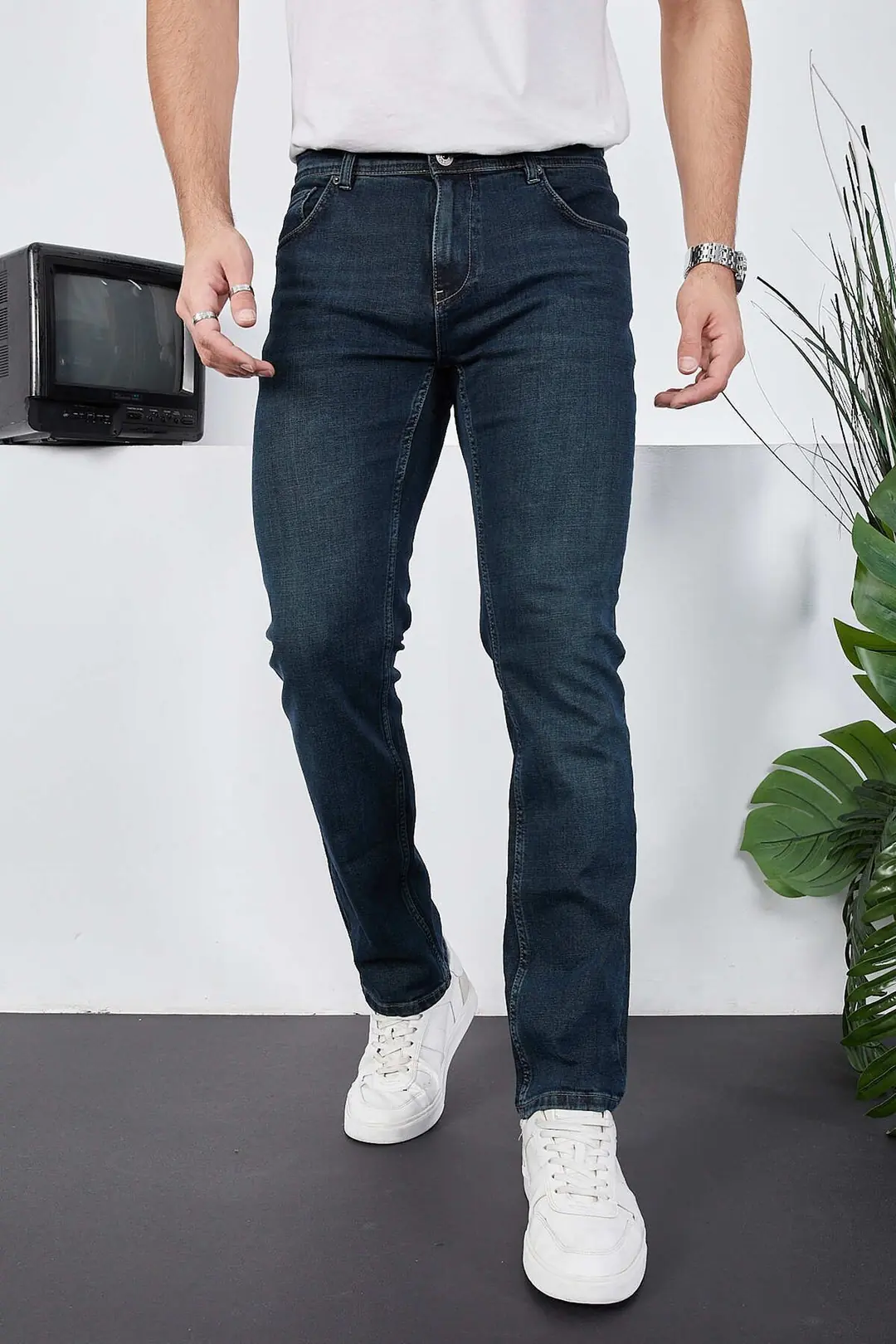 Erkek Likralı Denim Regular Fit Jeans — görsel 2