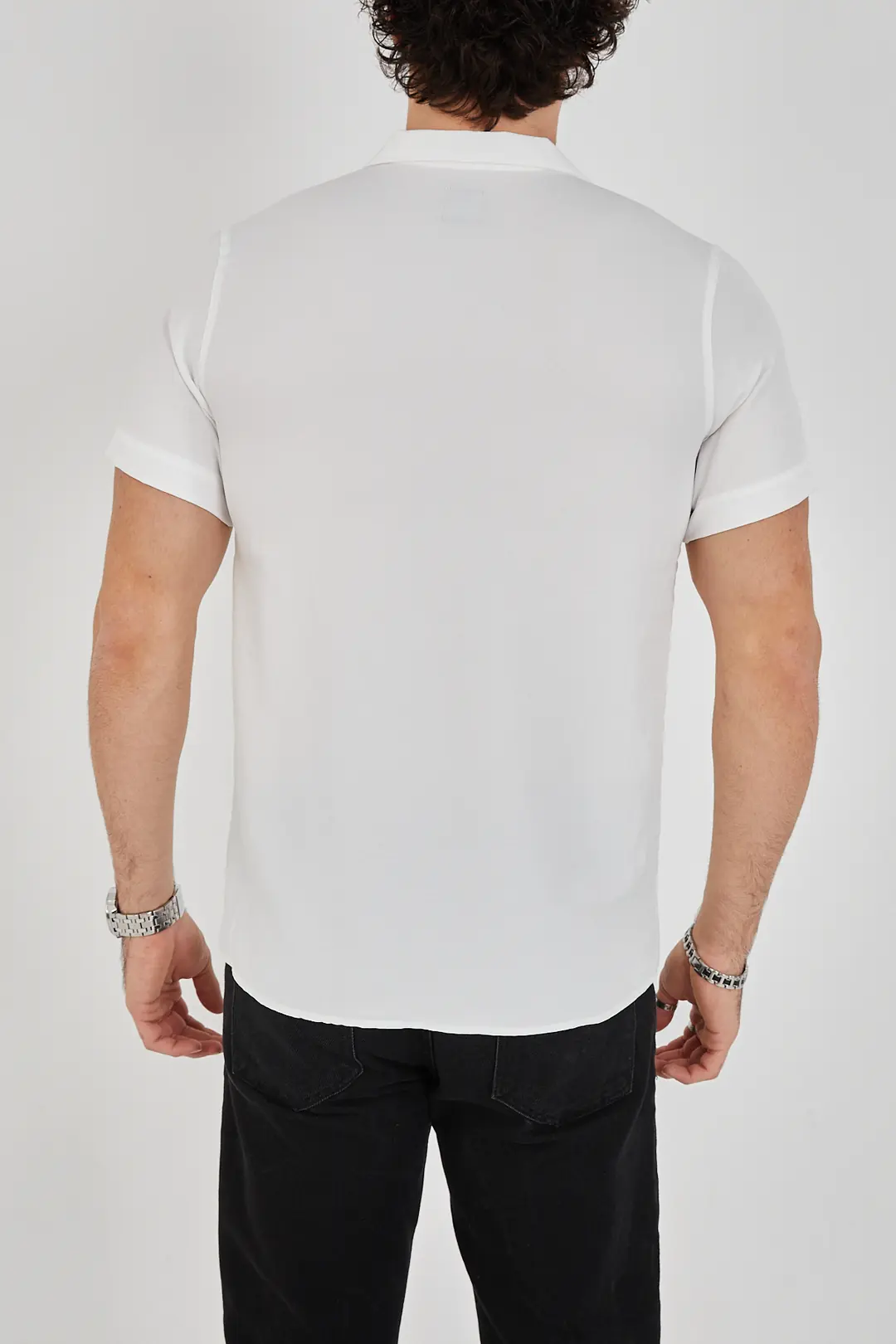 Erkek Slim Fit Polycotton Kısa Kol Gömlek — görsel 5