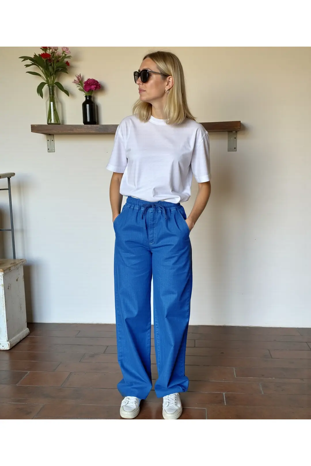Kadın Bel Paça Lastikli Comfort Jeans — görsel 7
