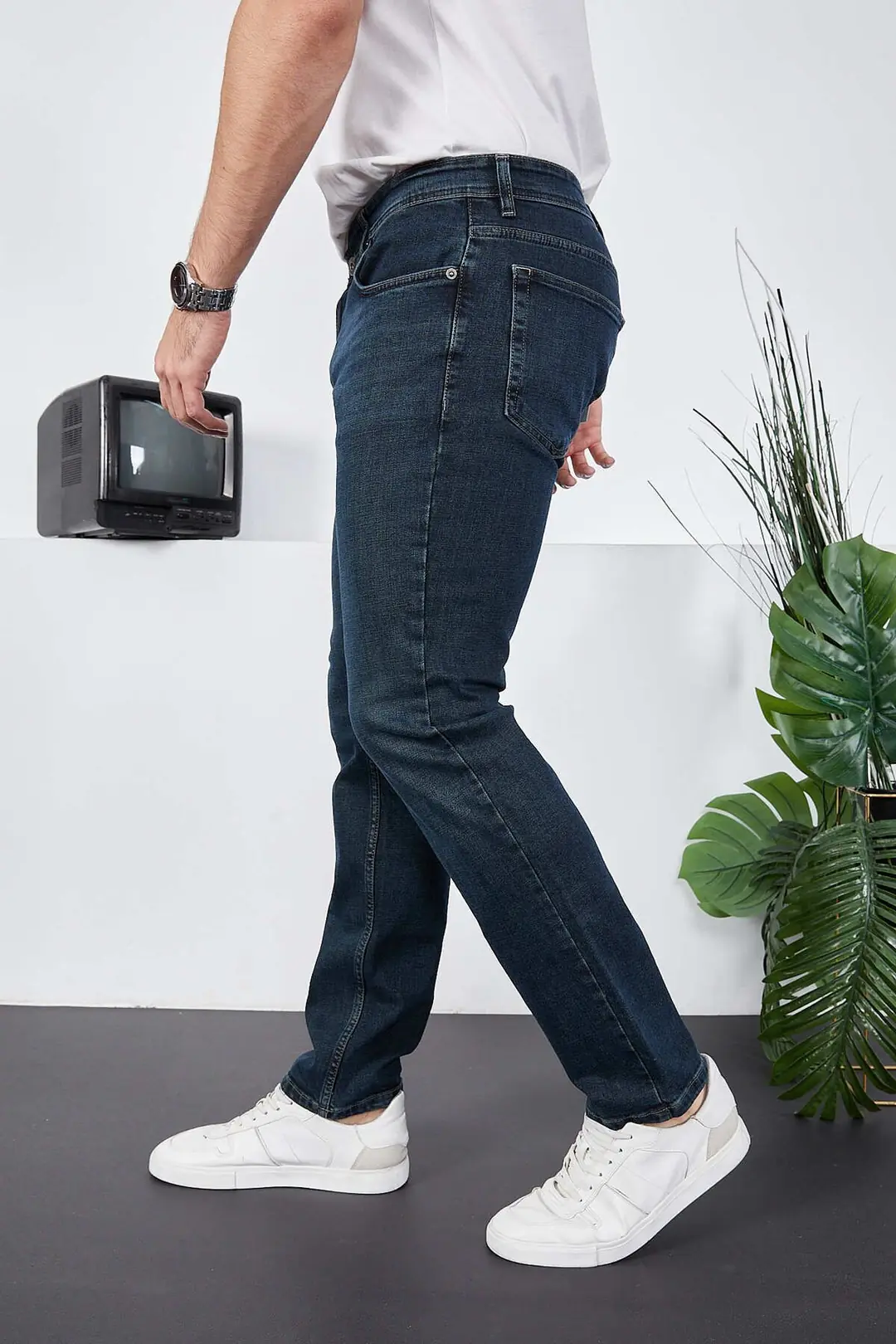 Erkek Likralı Denim Regular Fit Jeans — görsel 5