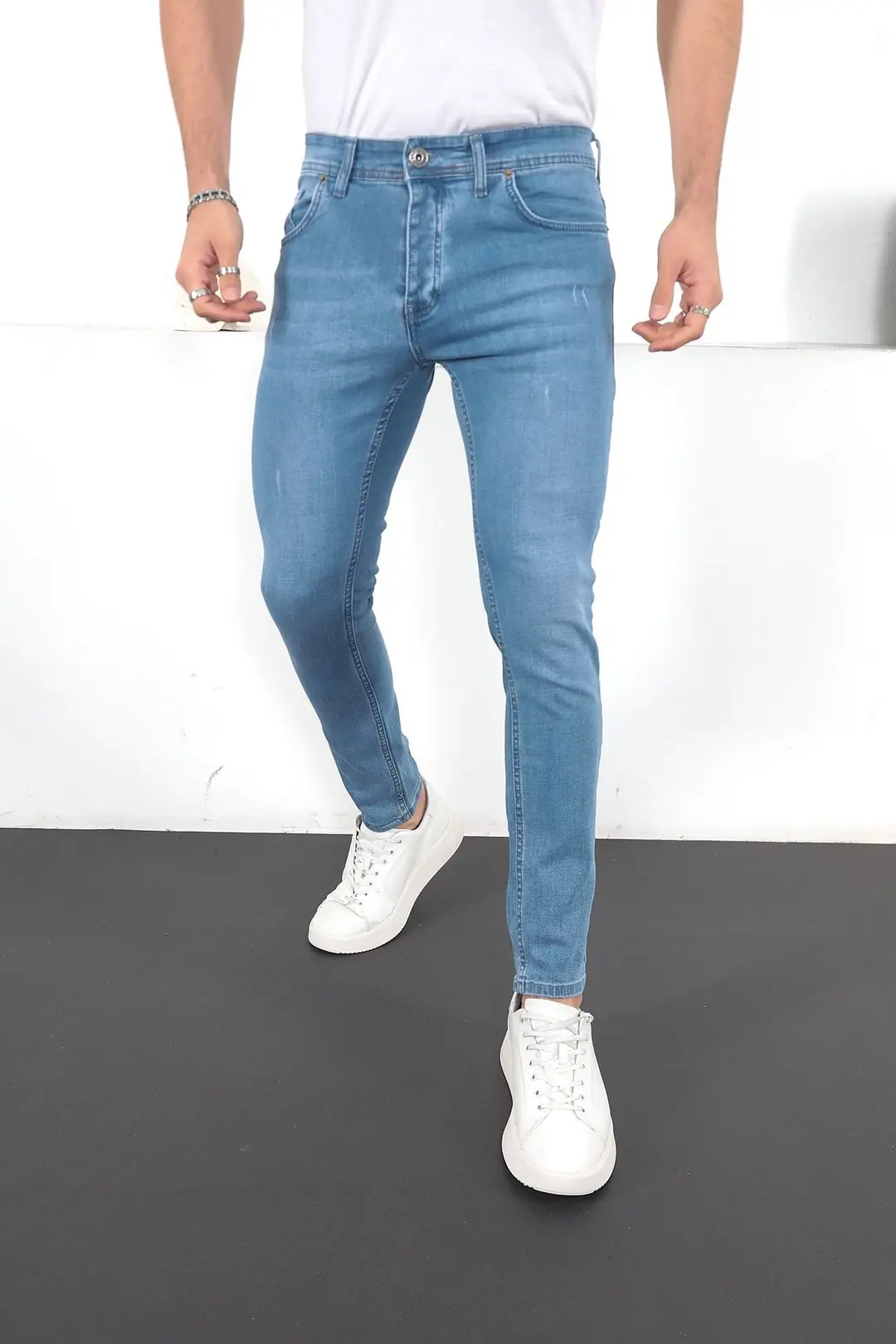 Erkek Likralı Denim Skinny Fit Jeans — görsel 1