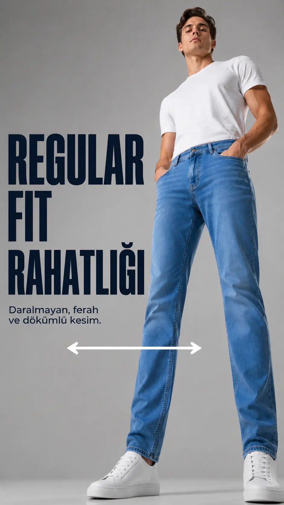 TallFit 215 | Uzun Boy Erkek Kot Pantolon — 215 cm'e Kadar Ekstra Uzun — görsel 7