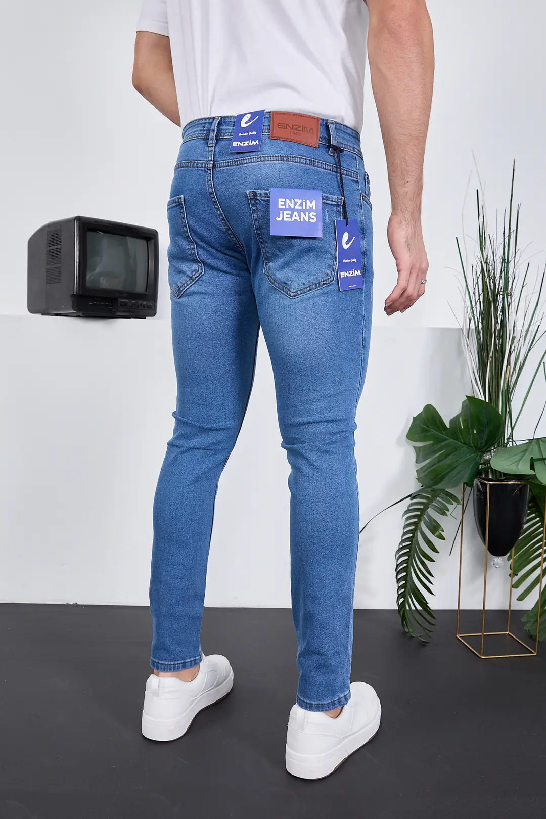 Erkek Likralı Denim Skinny Fit Süper Dar Jeans — görsel 5