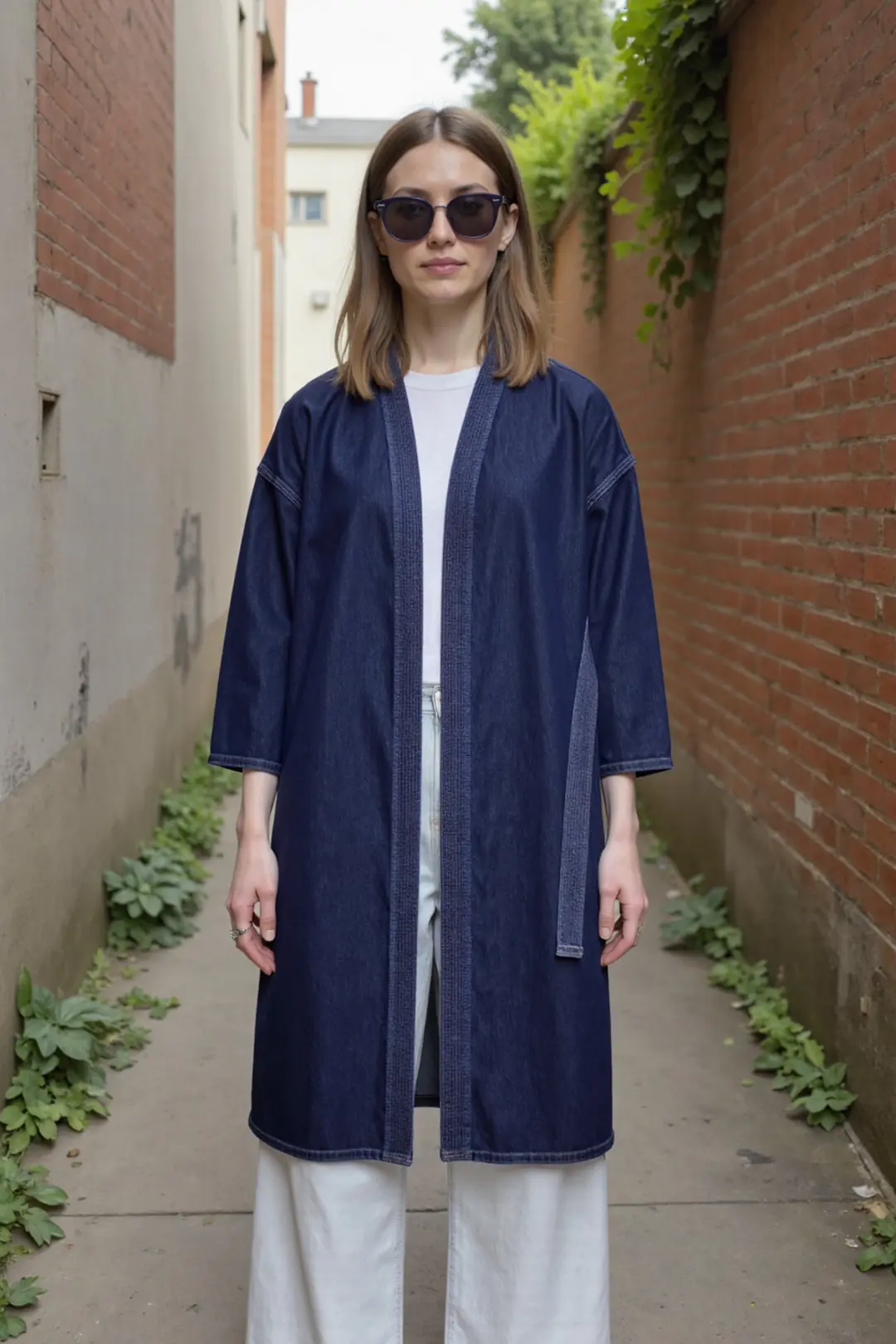 Kadın Denim Kimono — görsel 2