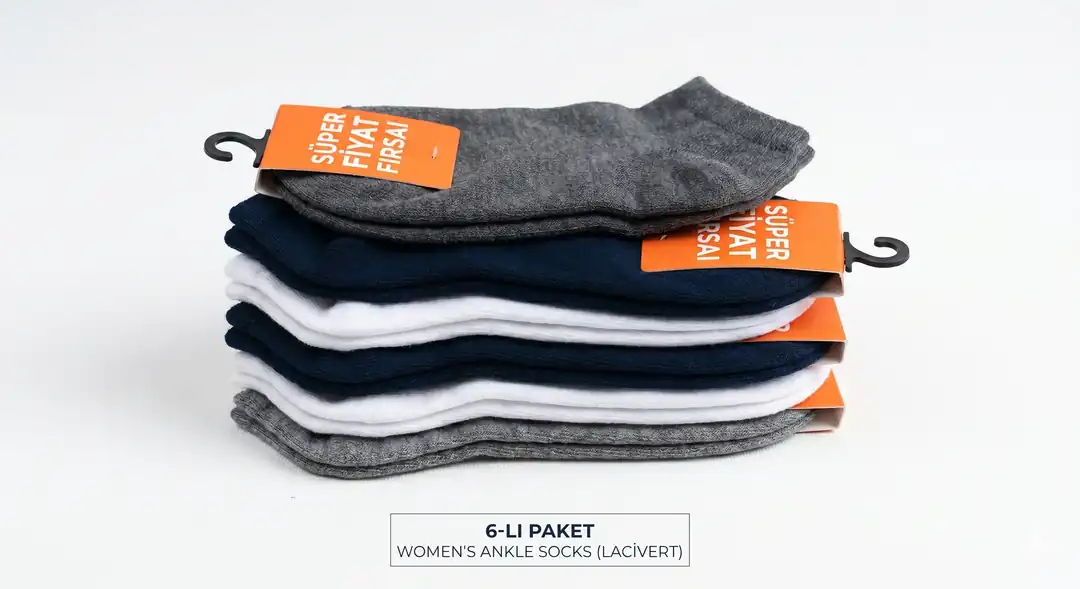Kadın Pamuklu Bilek (Patik) Çorap 6'lı Set (36-40)