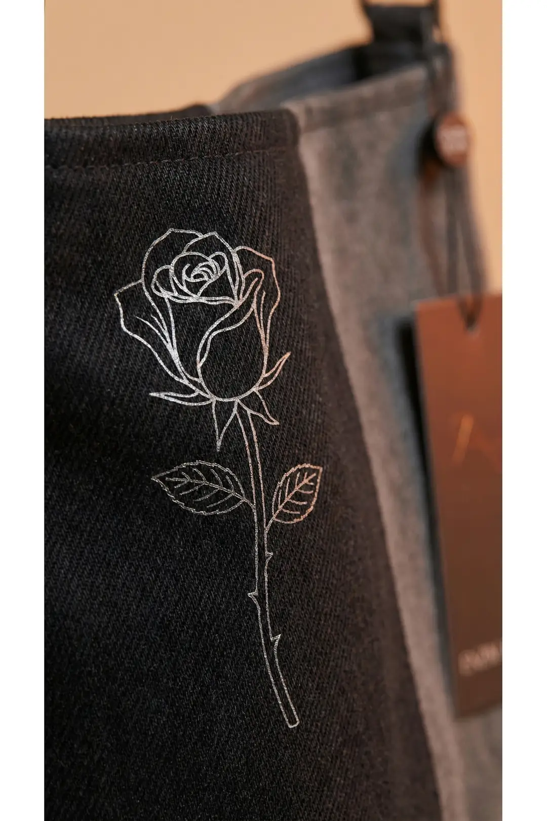 Kadın Kot Omuz Çantası Denim Kumaş Askılı Çanta — görsel 3