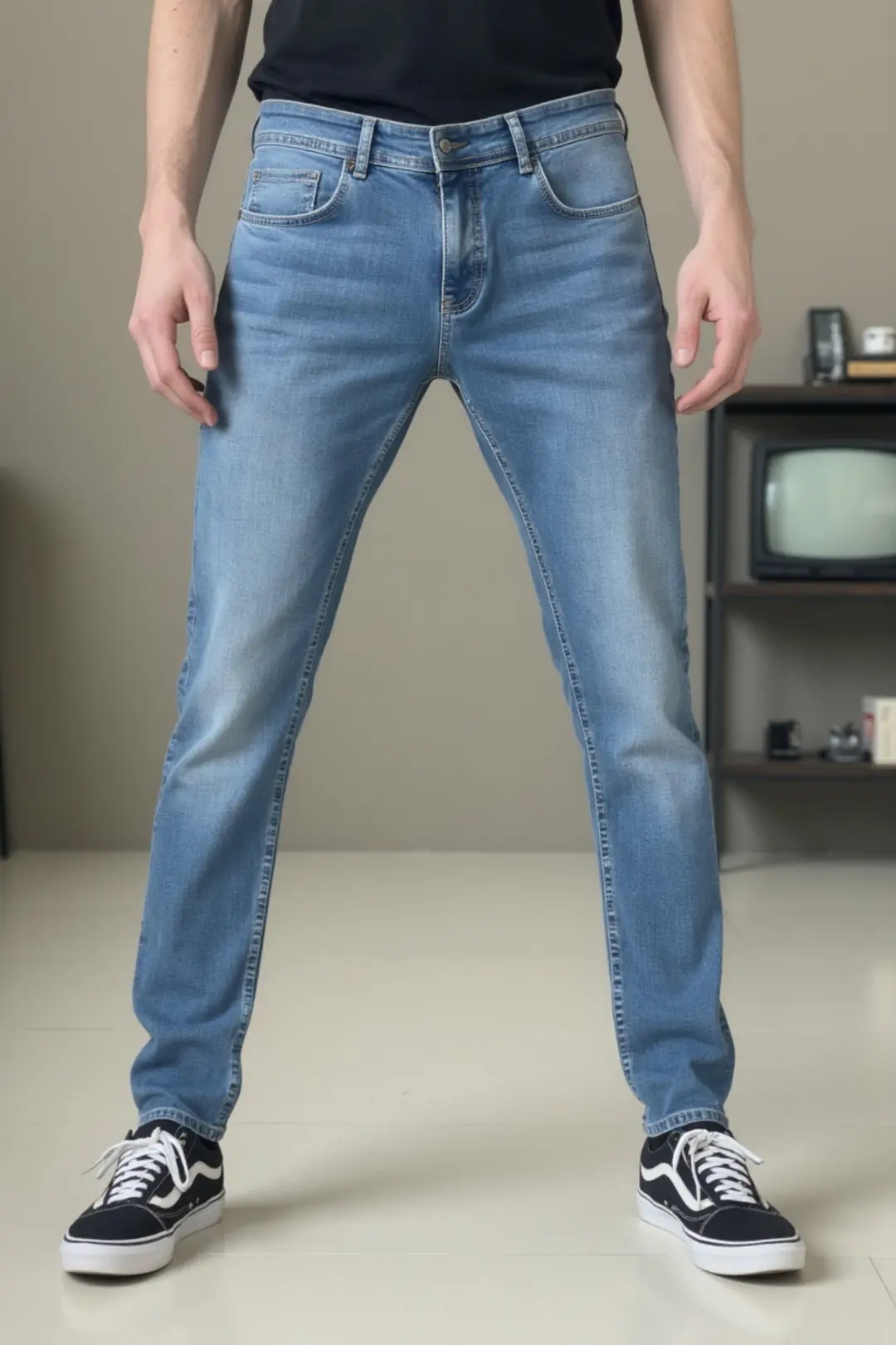 Erkek Likralı Denim Regular Fit Jeans — görsel 8