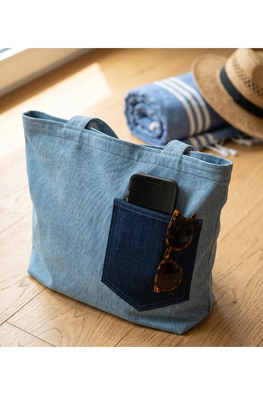 Büyük Boy Denim Çanta — görsel 7