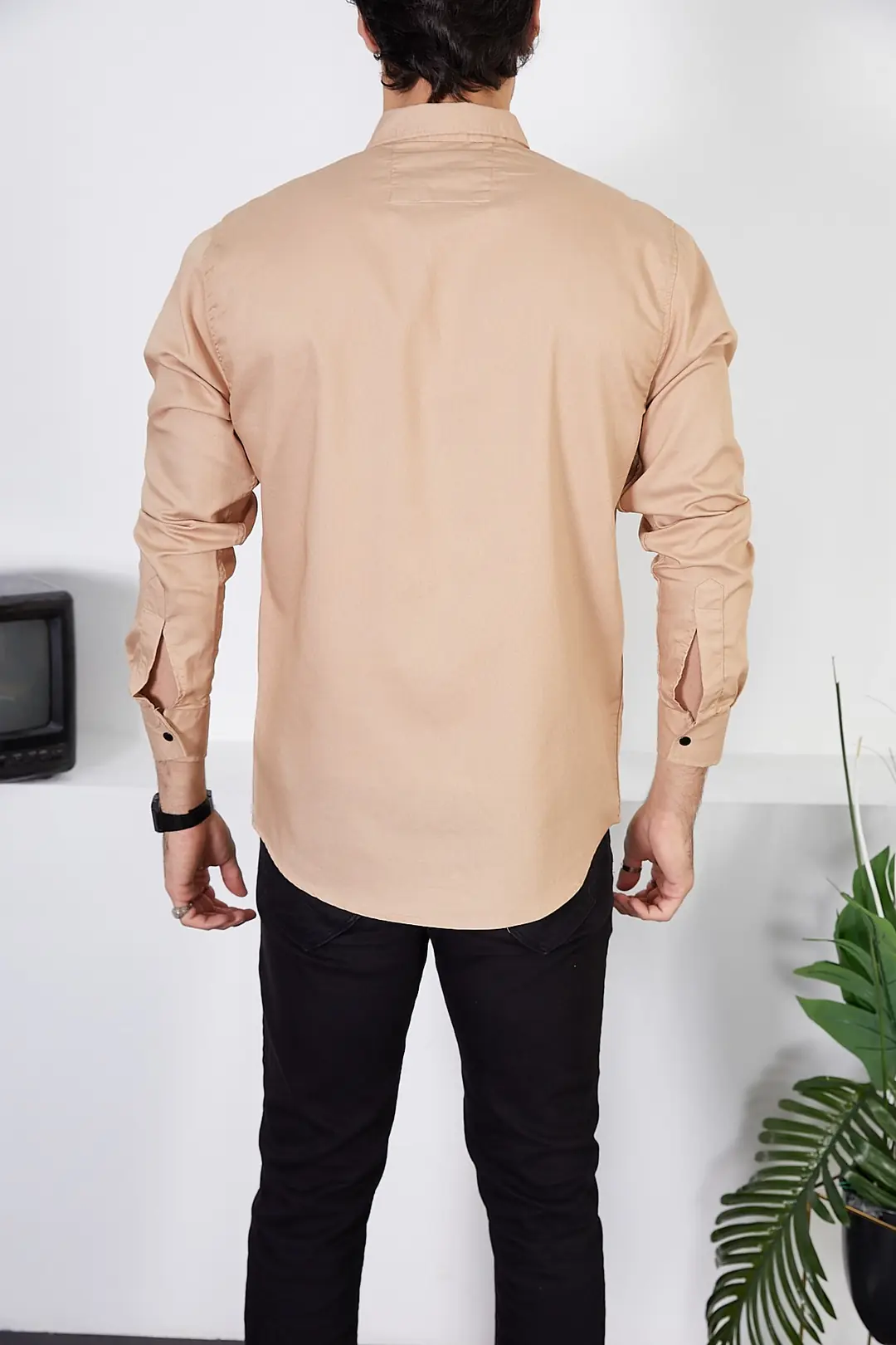 Erkek Slim Fit Kot Gömlek — görsel 4