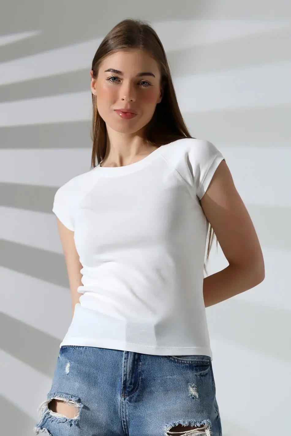 Kadın Bisiklet Yaka Tshirt — görsel 2