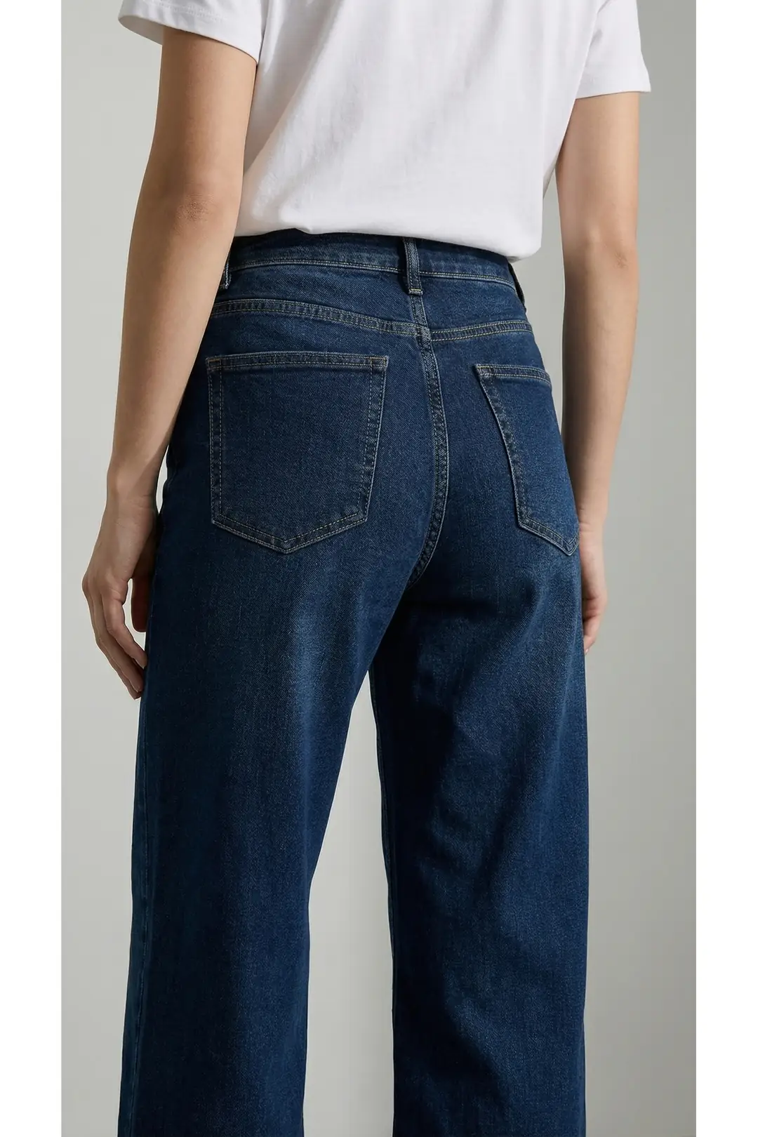 Kadın Süper Yüksek Bel Straight Jean Kot Pantolon — görsel 4