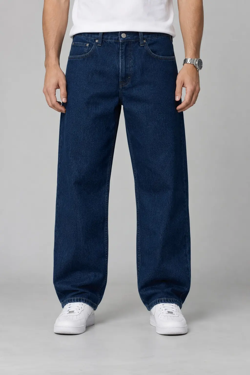 Erkek 100% Pamuk Baggy Kot Pantolon — görsel 2