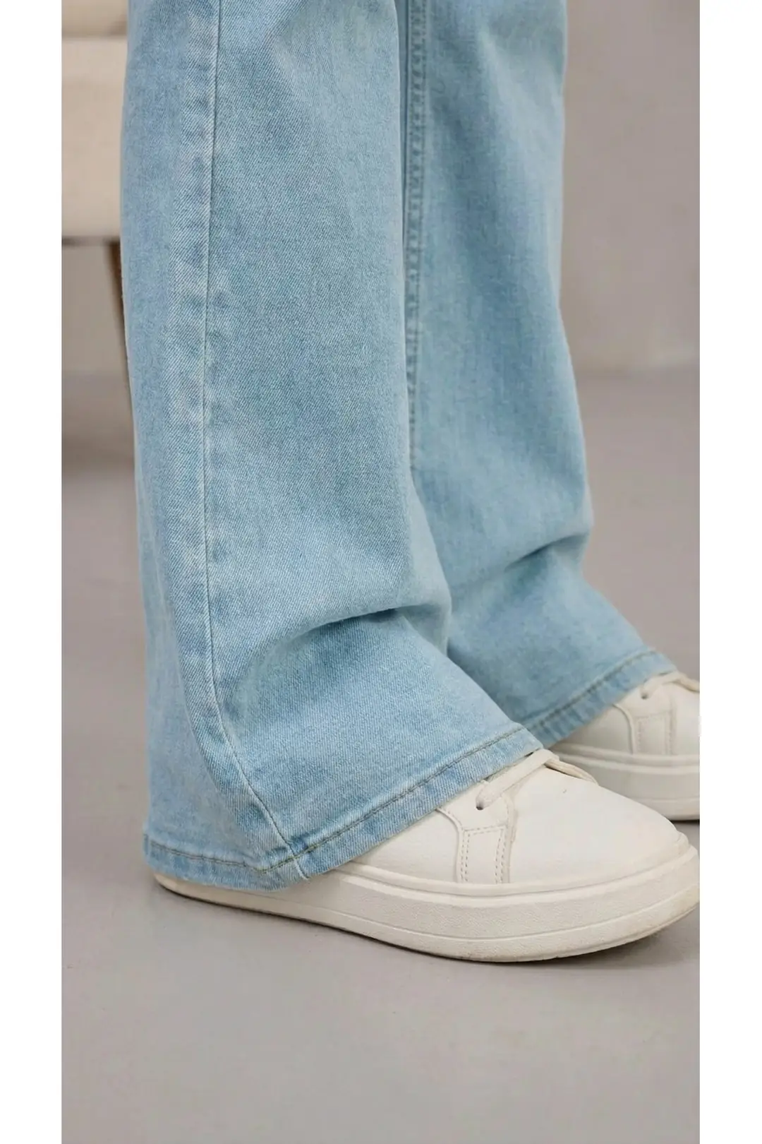 Kadın Süper Yüksek Bel Bootcut / İspanyol Paça Jean Pantolon — görsel 4