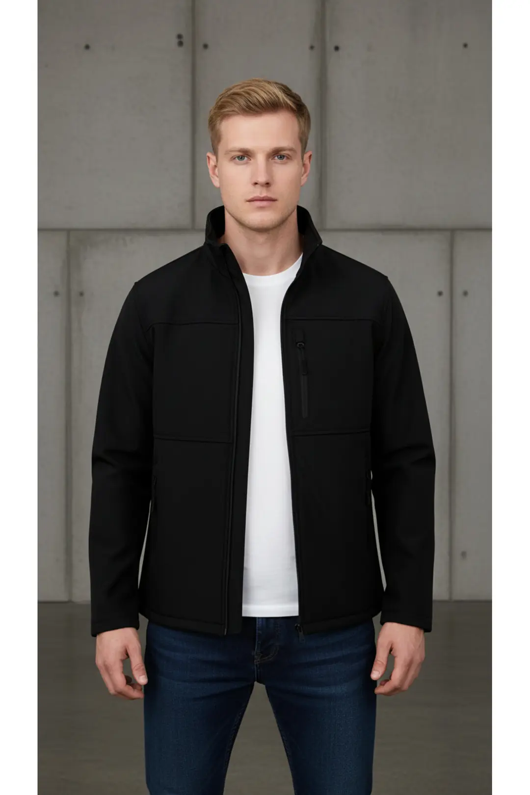 Erkek Softshell Mont İçi Polarlı Su Rüzgar Geçirmez Kışlık Outdoor Mont — görsel 3