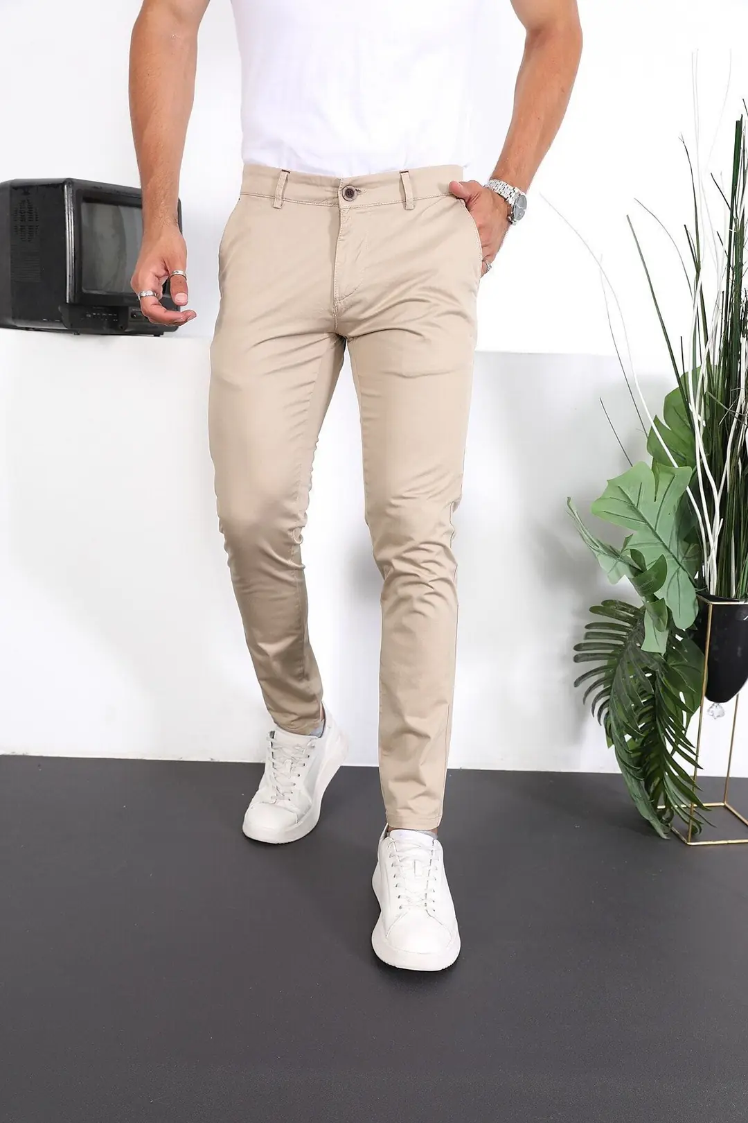 Erkek Slim Fit Chino Pantolon Lennberg — görsel 2