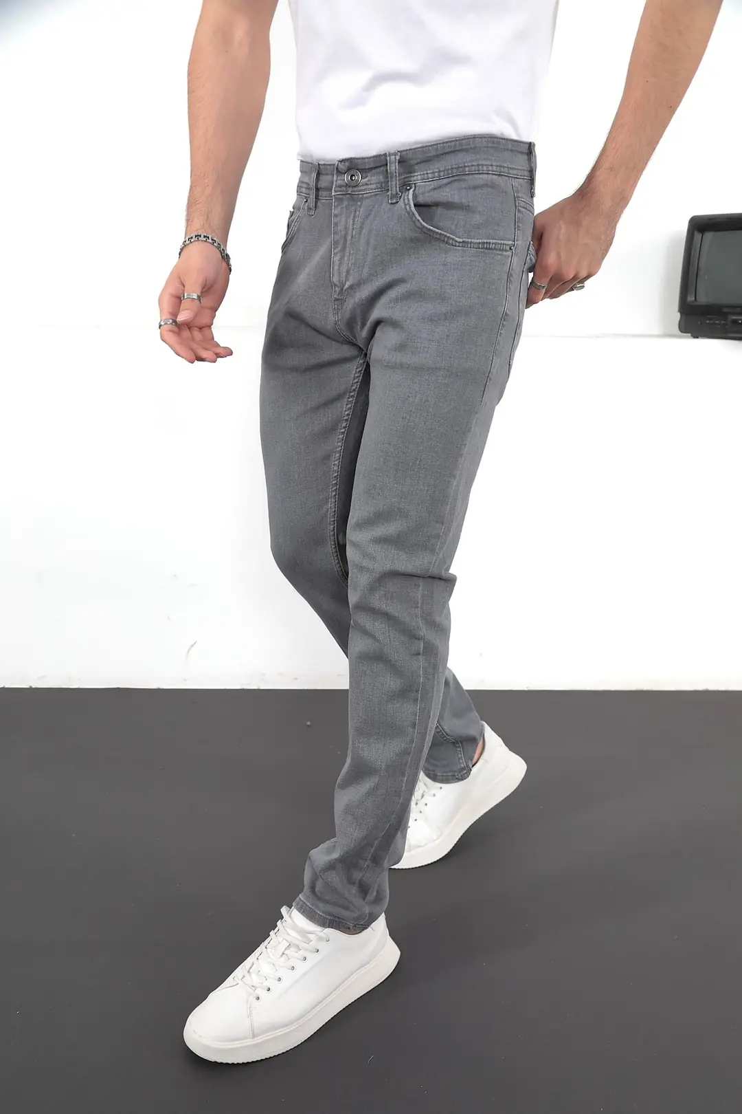 Erkek Likralı Denim Regular Fit Jeans — görsel 4