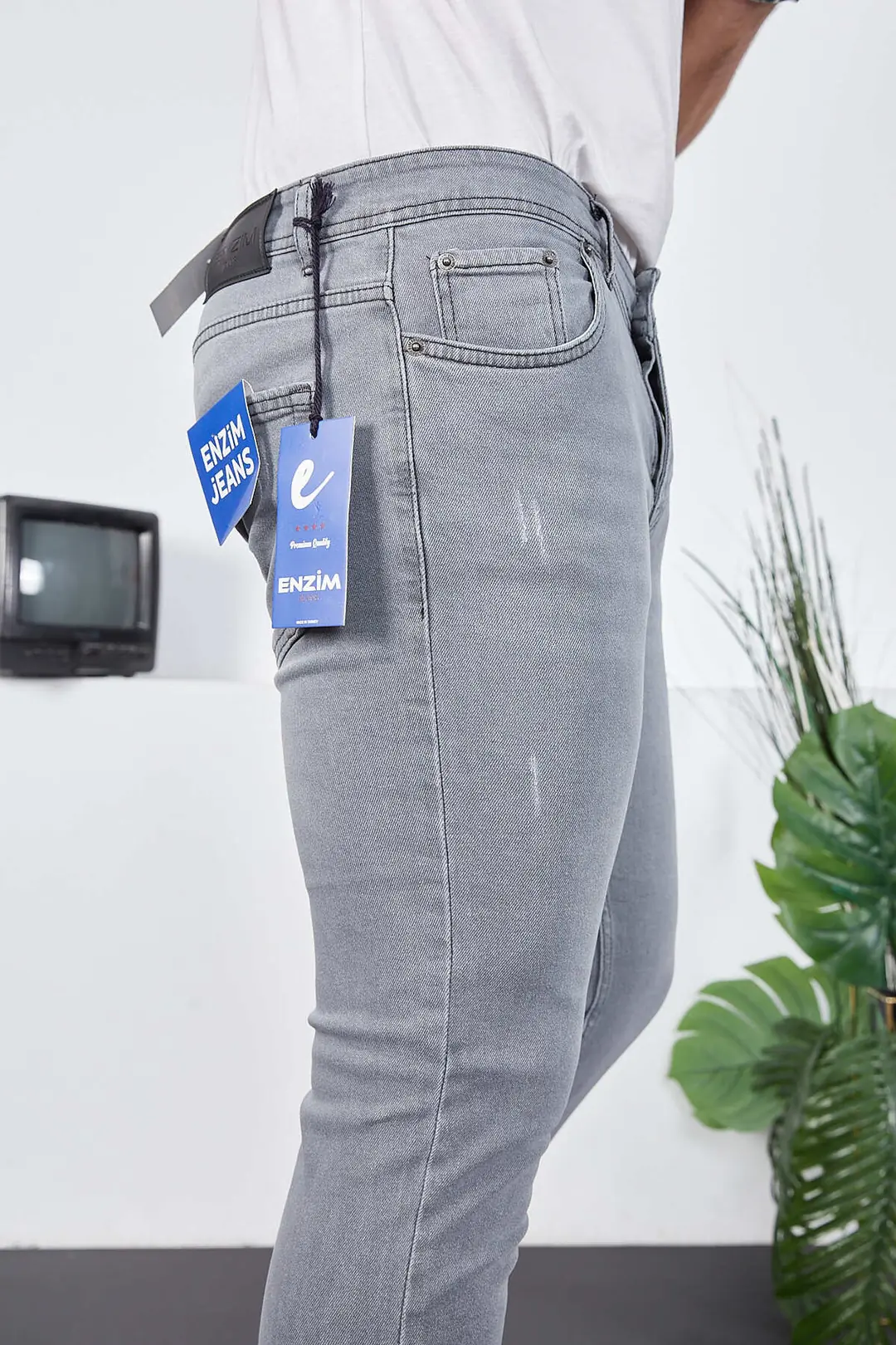 Erkek Likralı Denim Skinny Fit Süper Dar Jeans — görsel 7