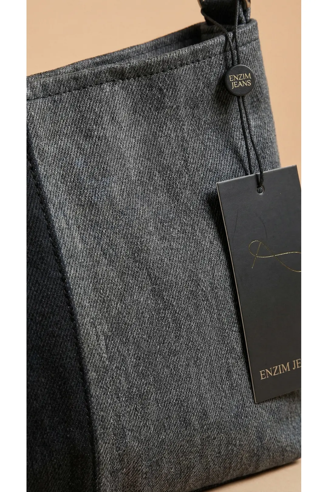 Kadın Kot Omuz Çantası Denim Kumaş Askılı Çanta — görsel 7