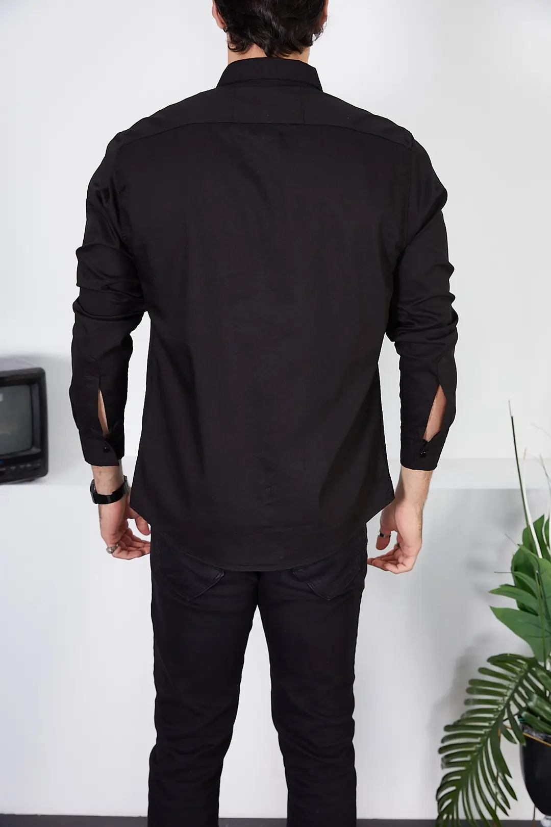 Erkek Slim Fit Kot Gömlek — görsel 3