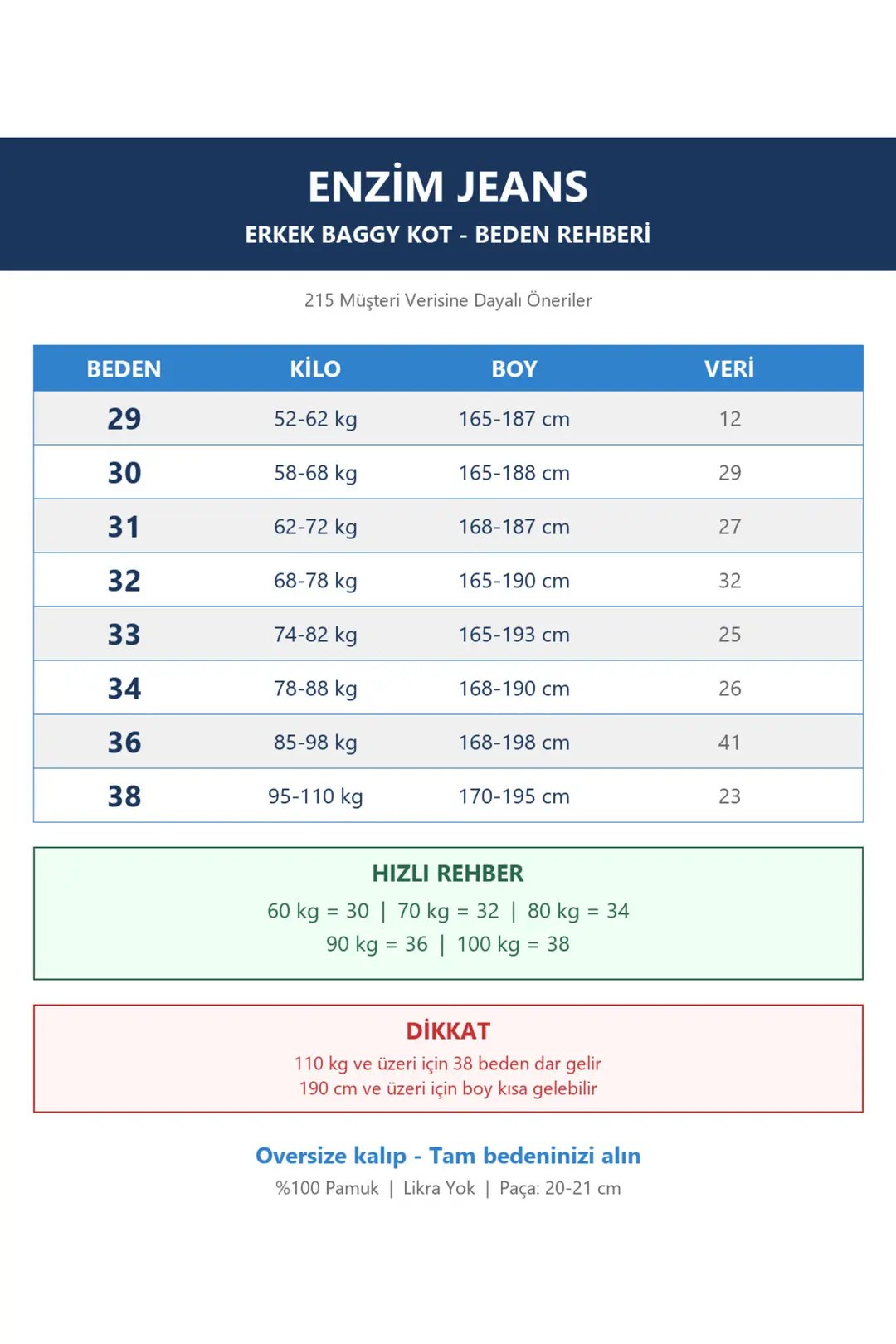 Erkek 100% Pamuk Baggy Kot Pantolon — görsel 6