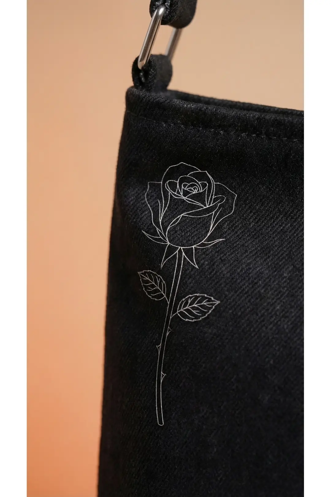 Kadın Kot Omuz Çantası Denim Kumaş Askılı Çanta — görsel 8