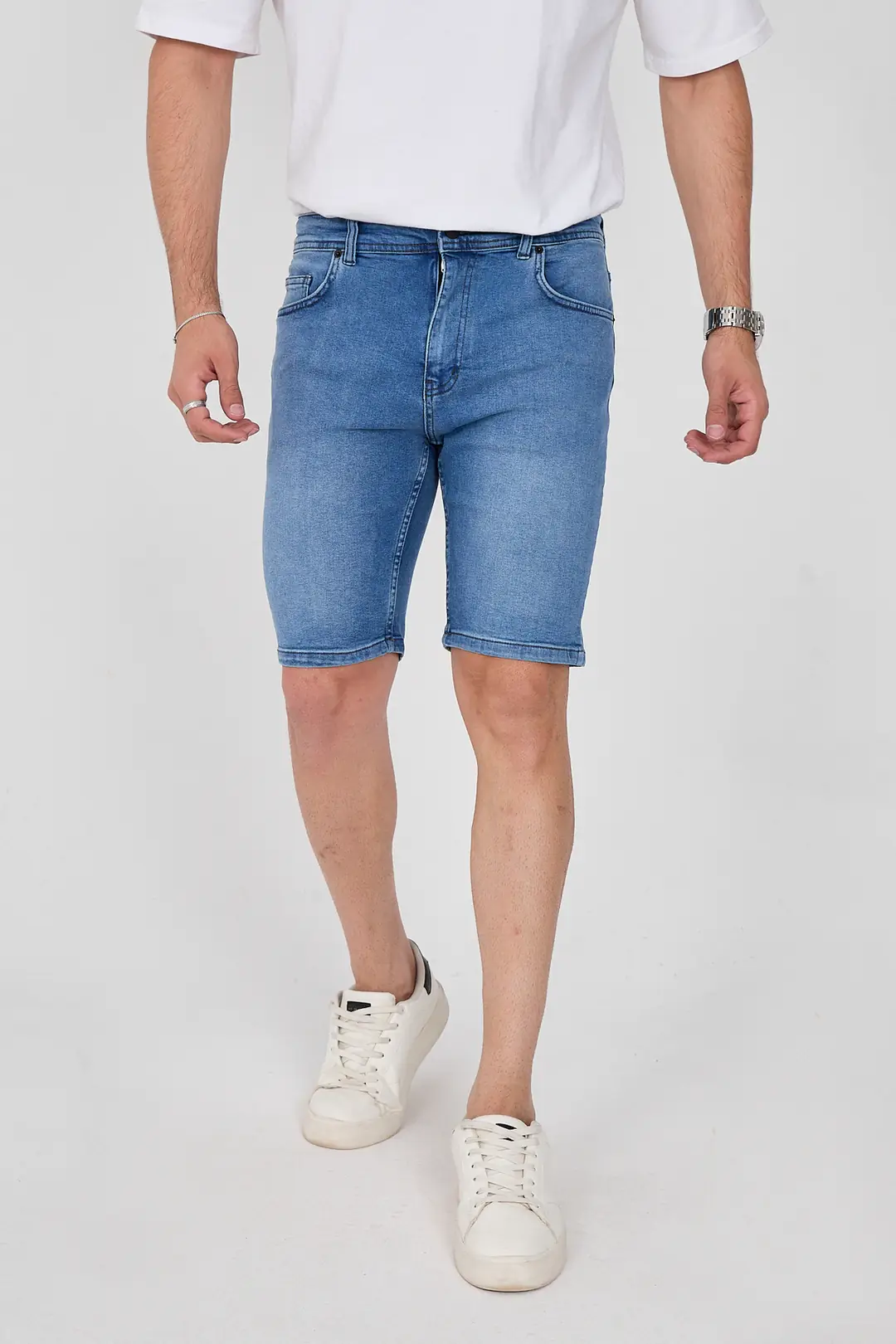 Erkek Slim Fit Kot Şort — görsel 1