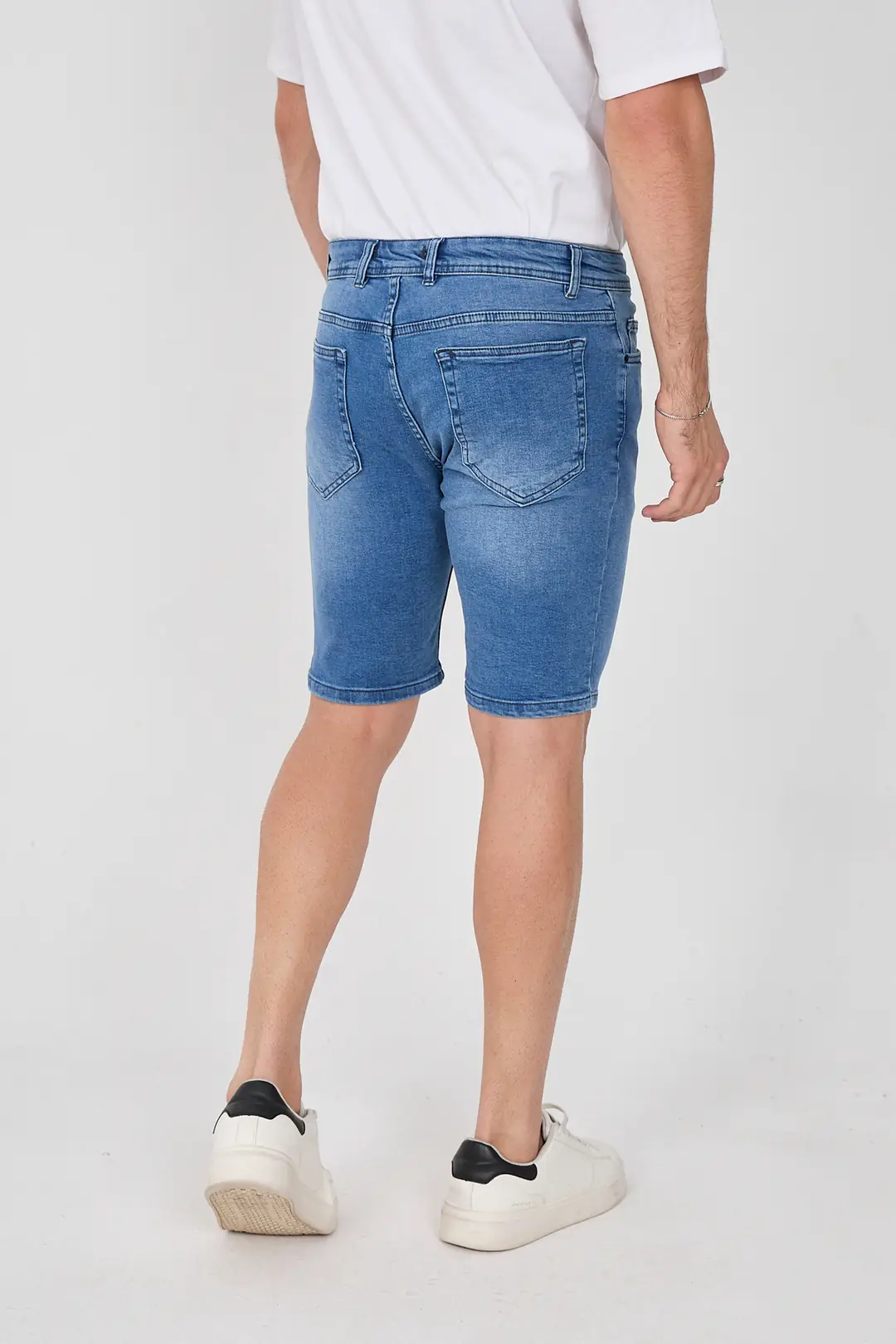 Erkek Slim Fit Kot Şort — görsel 4
