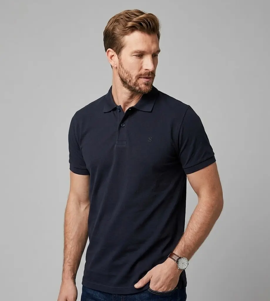 Erkek Polo Yaka Double Face T-Shirt — görsel 2