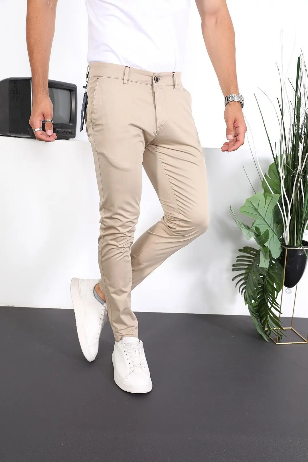 Erkek Slim Fit Chino Pantolon Lennberg — görsel 3