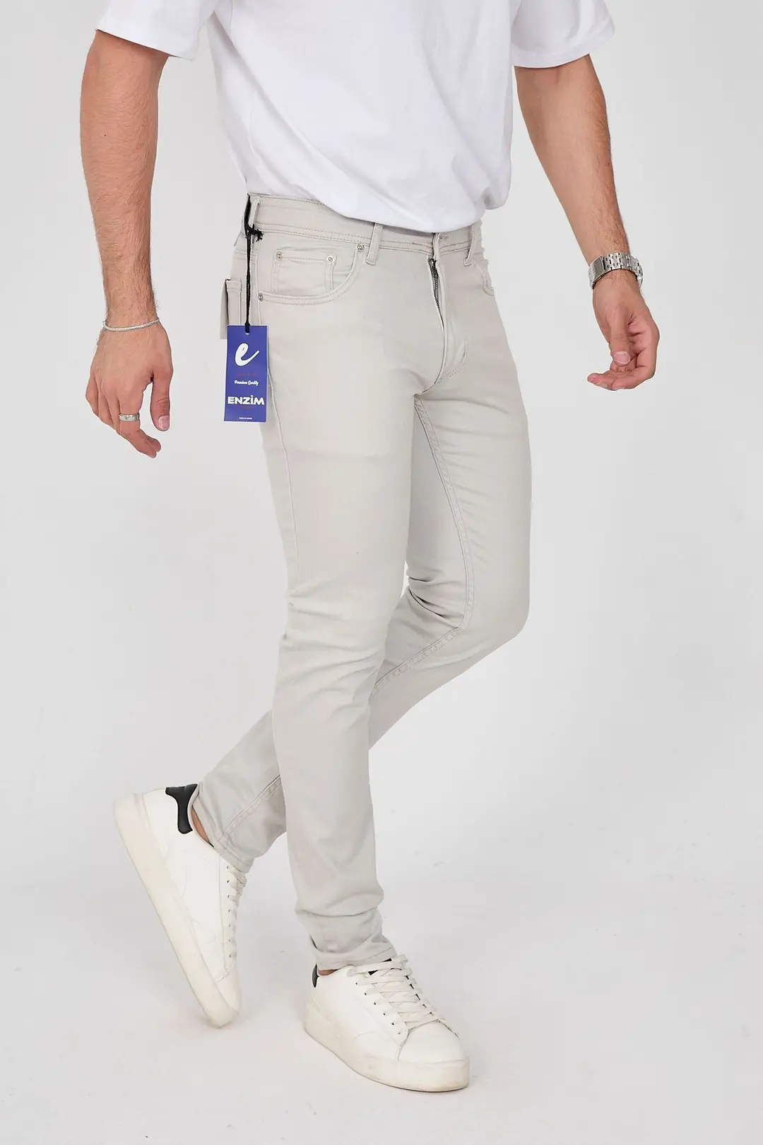 Regular Fit Erkek Pamuklu Esnek Kanvas 5 Cepli Pantolon — görsel 3
