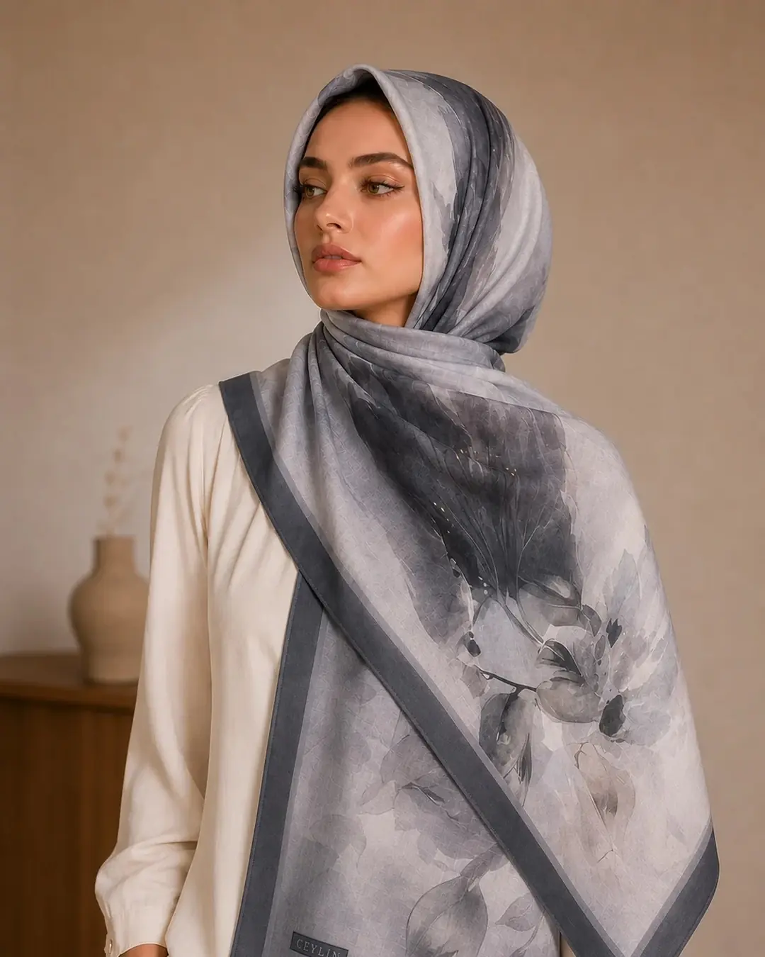 Comfort Şal - Gölge Çiçek Desenli - 22 — görsel 1
