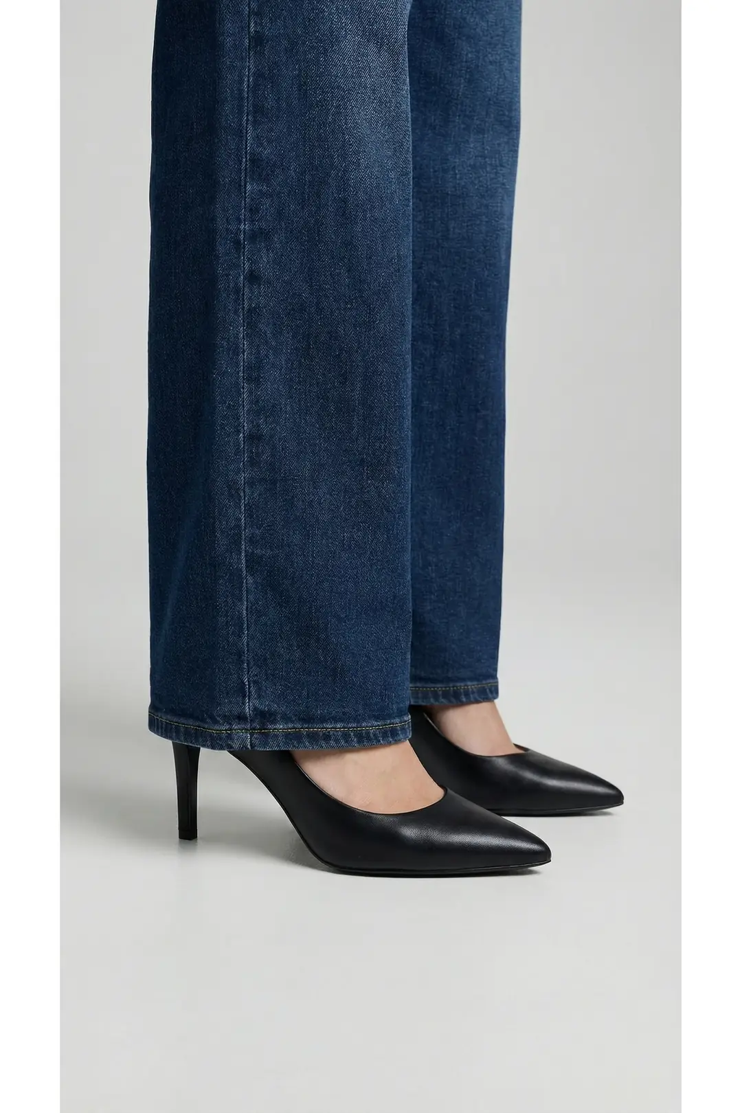 Kadın Süper Yüksek Bel Straight Jean Kot Pantolon — görsel 5